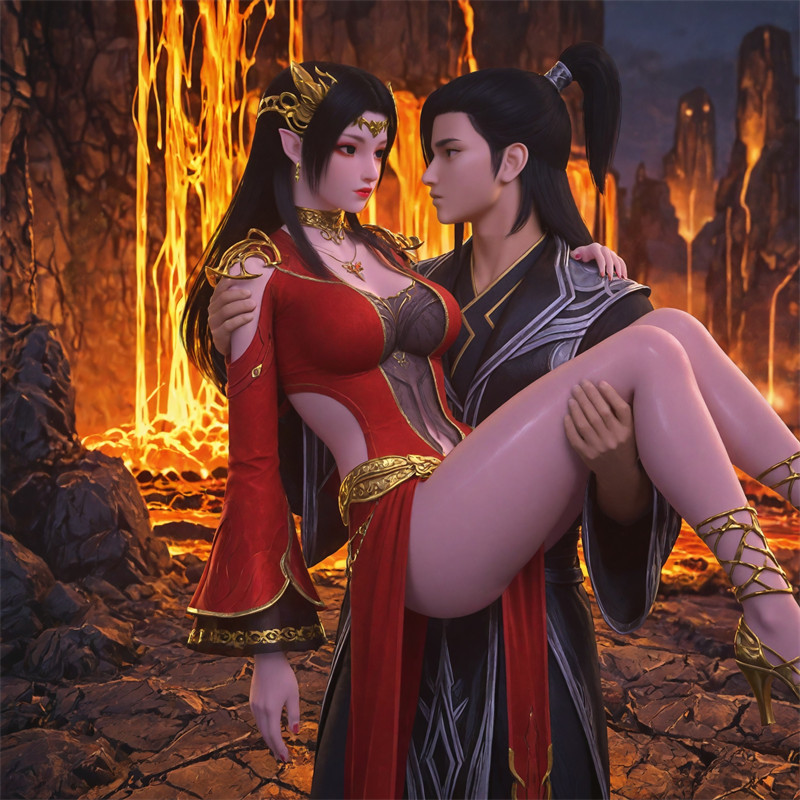 图片[2]-[第1032期] [斗破苍穹] [美杜莎 · 系列] 红衣巨乳调教 [151P]-晚漫-共享AI国漫精致绘画AI高清视频